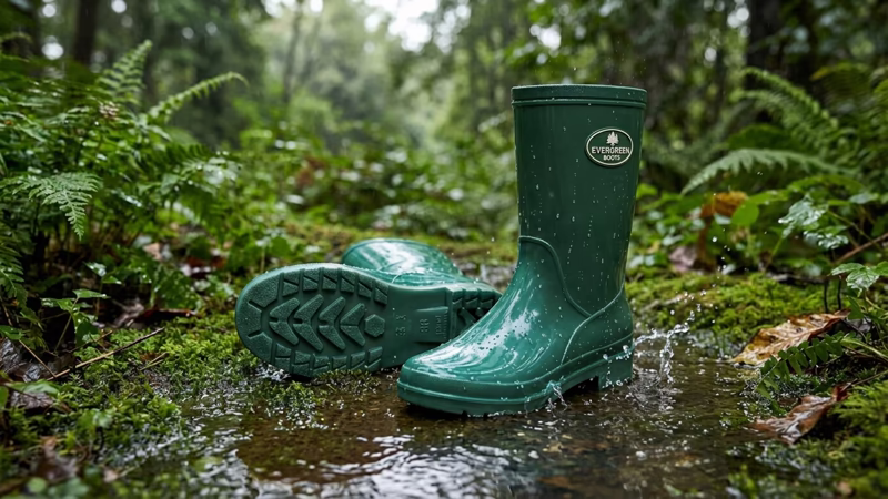 Cómo proteger tus zapatos de la lluvia en Bogotá sin gastar una fortuna 3 Botas de lluvia verdes de caucho para proteger los zapatos del barro y el agua en temporada de lluvias