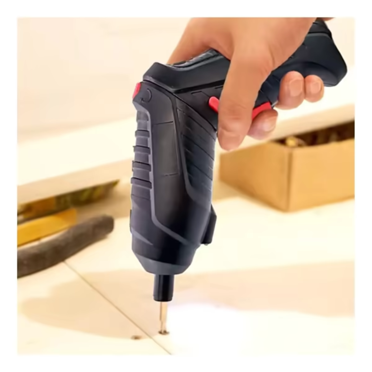 Destornillador Eléctrico 47 Pzs Recargable 1300 mAh 2 Juego de destornillador eléctrico 47 piezas con soporte magnético para puntas