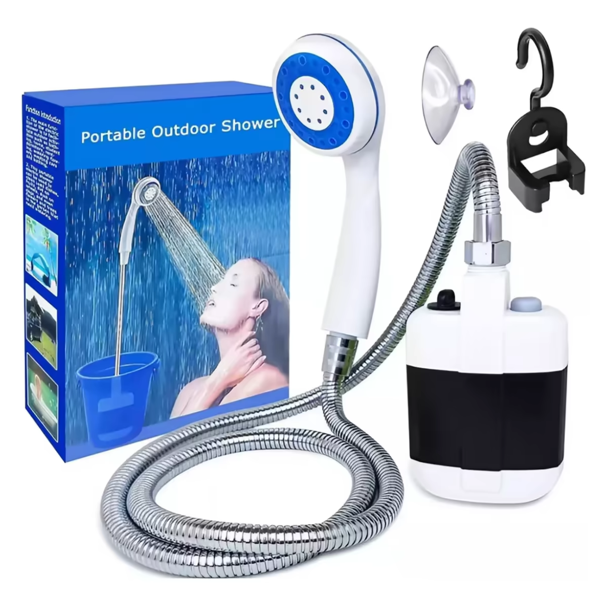 Ducha portátil recargable tipo lluvia 1 Ducha portátil recargable tipo lluvia