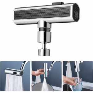 Grifo para Cocina 4 en 1 Cascada 360° Acero Inoxidable