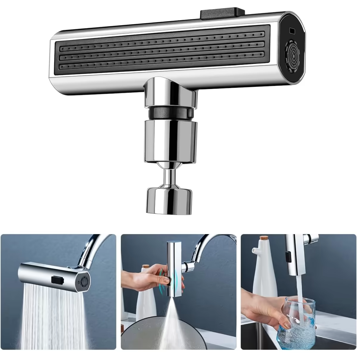 Grifo para Cocina 4 en 1 Cascada 360° Acero Inoxidable 1 Grifo para Cocina 4 en 1 Cascada 360° Acero Inoxidable